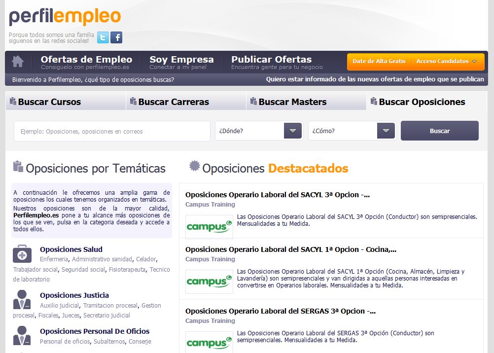Perfilempleo.es: Buscador de anuncios de empleo en España